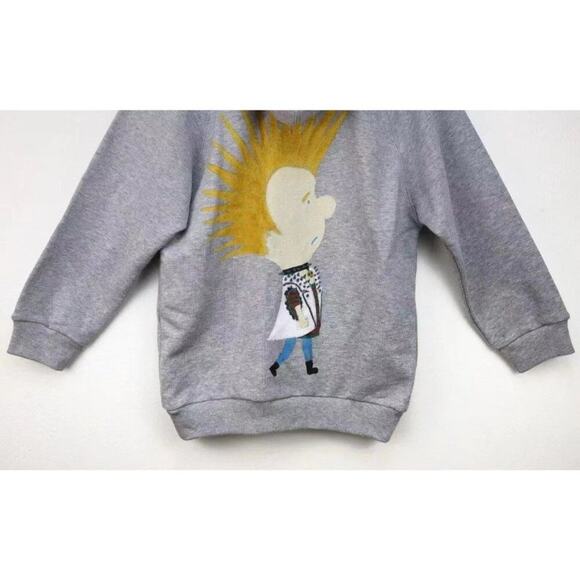 NWT Gucci Kids Hoodie punk print logo in grey size 10 - Picture 7 of 12